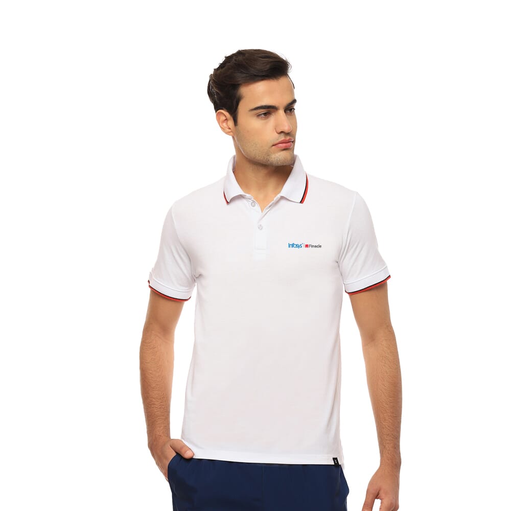 Hummel Eunice Polo T-shirt-White with Red